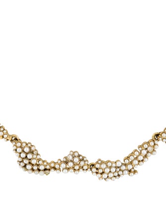 Oscar de la Renta Faux Pearl Collar Necklace