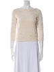 Oscar de la Renta Virgin Wool Bateau Neckline Sweater