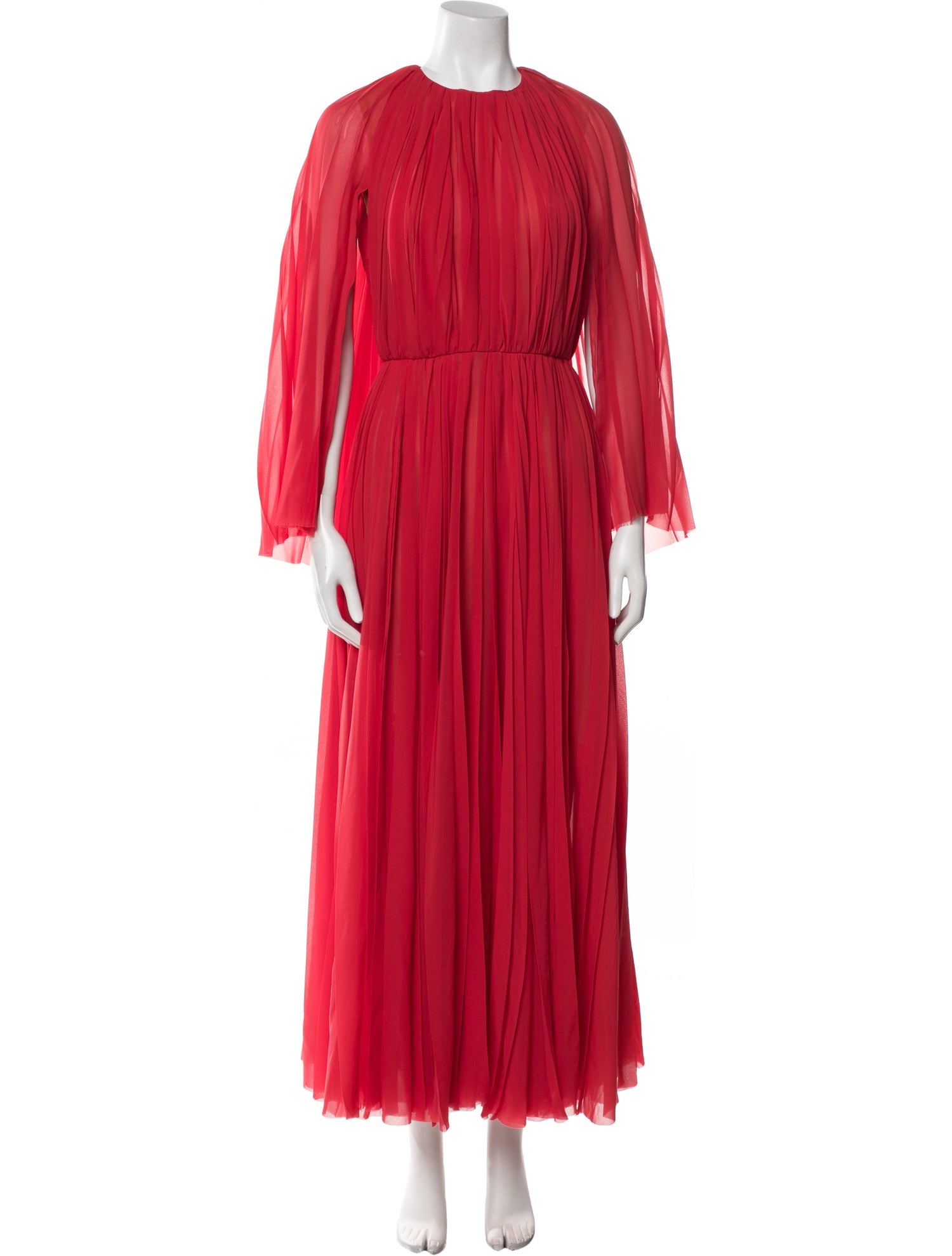 Oscar de la Renta Bateau Neckline Long Dress