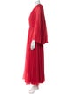 Oscar de la Renta Bateau Neckline Long Dress