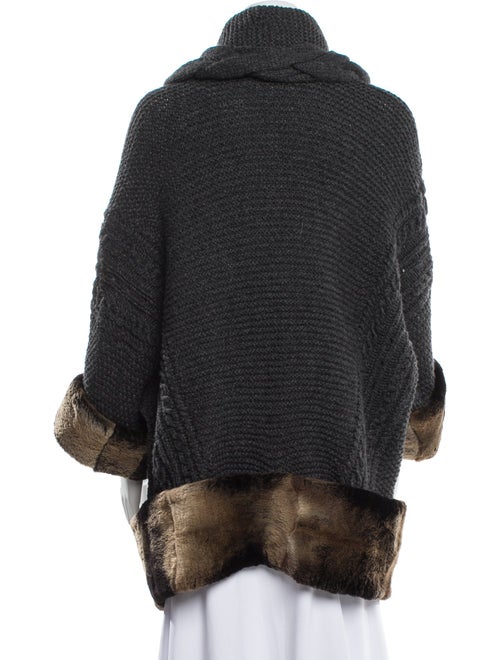 Oscar de la Renta Crochet Colorblock Pattern Sweater