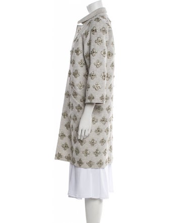 Oscar de la Renta 2010 Wool Faux Fur Coat