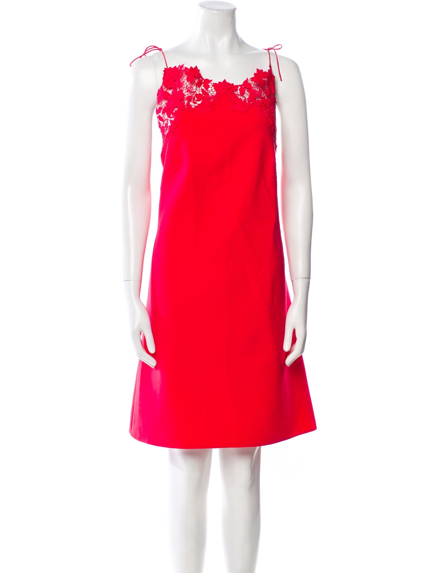 Oscar de la Renta Virgin Wool Knee-Length Dress