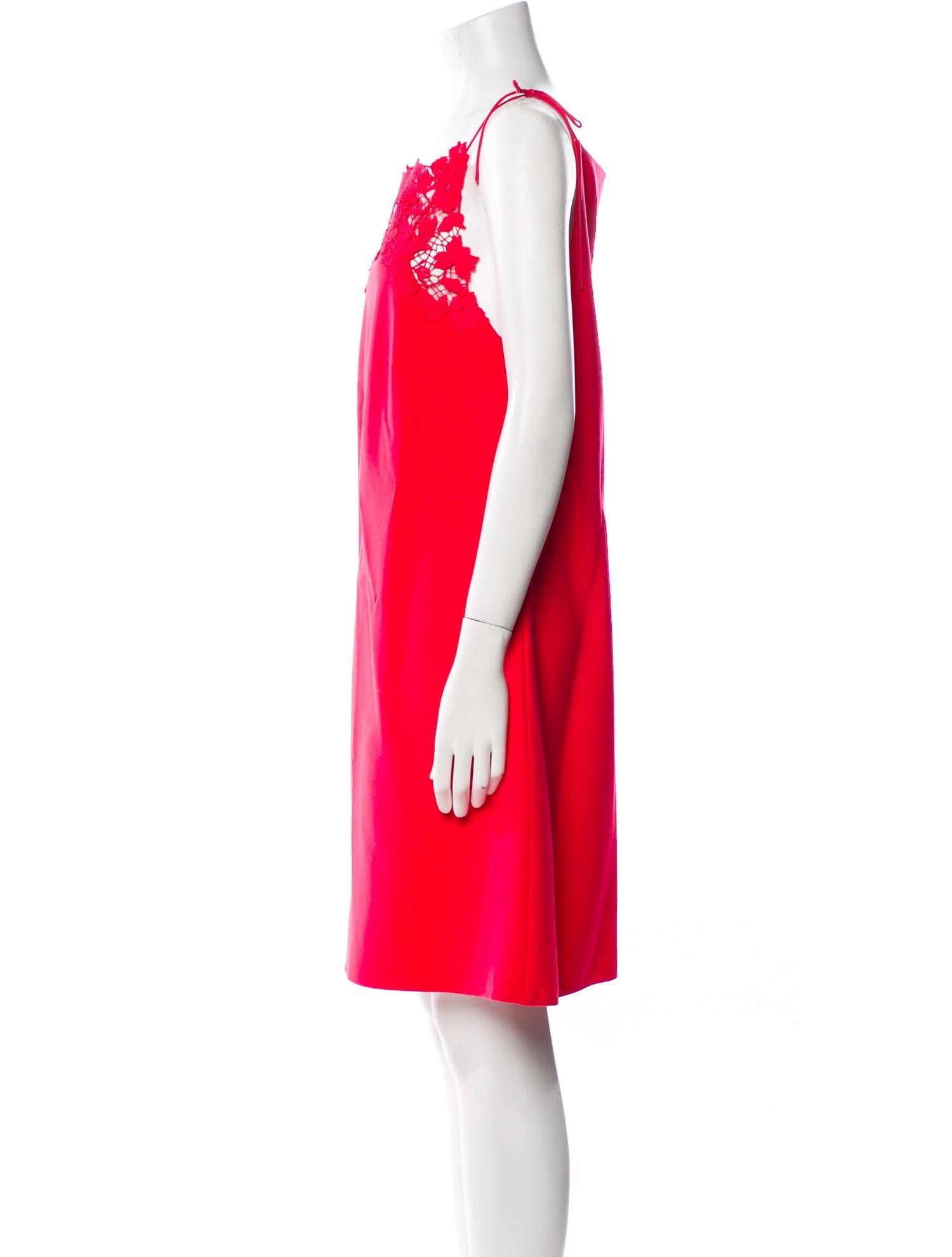 Oscar de la Renta Virgin Wool Knee-Length Dress