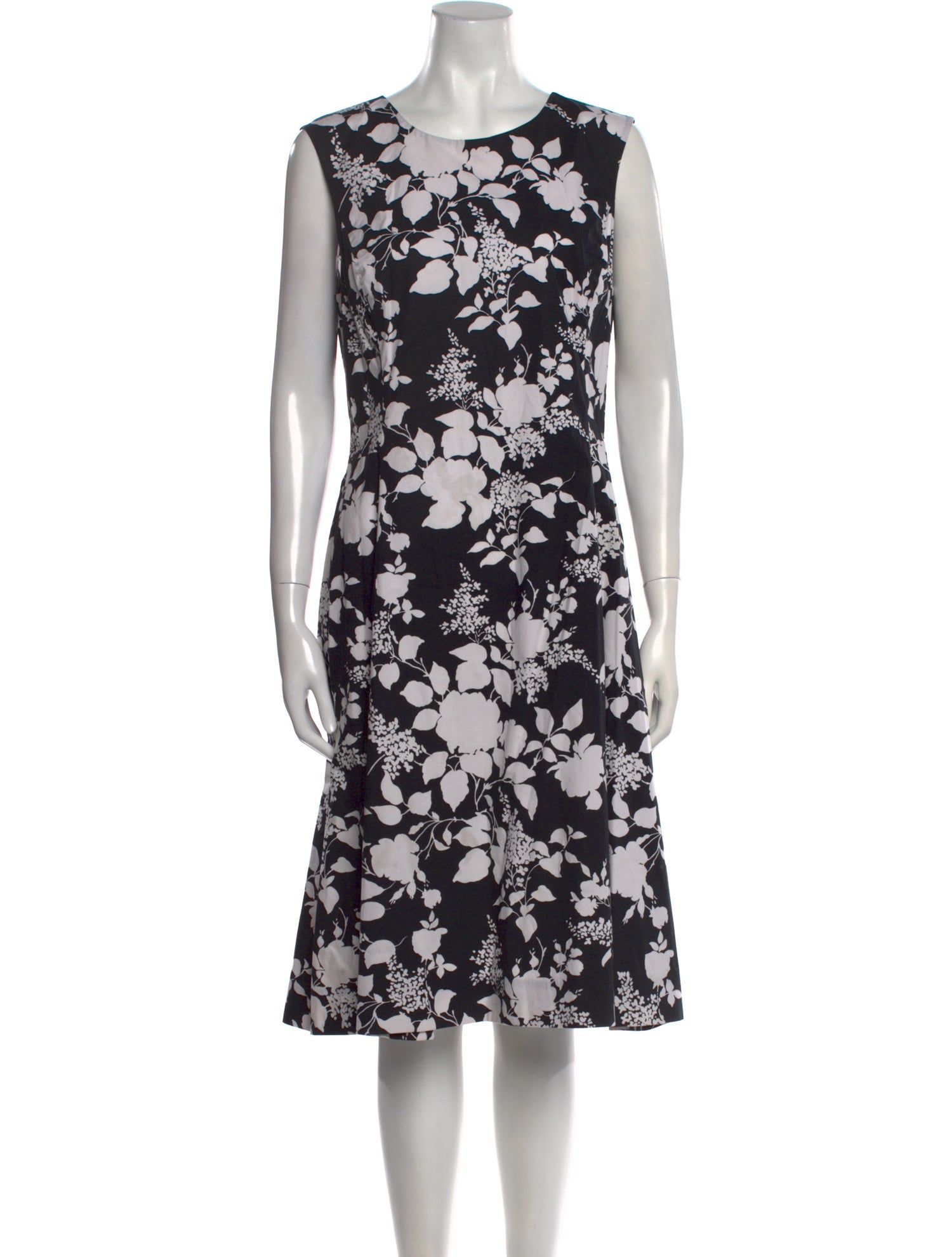 Oscar de la Renta Floral Print Knee-Length Dress