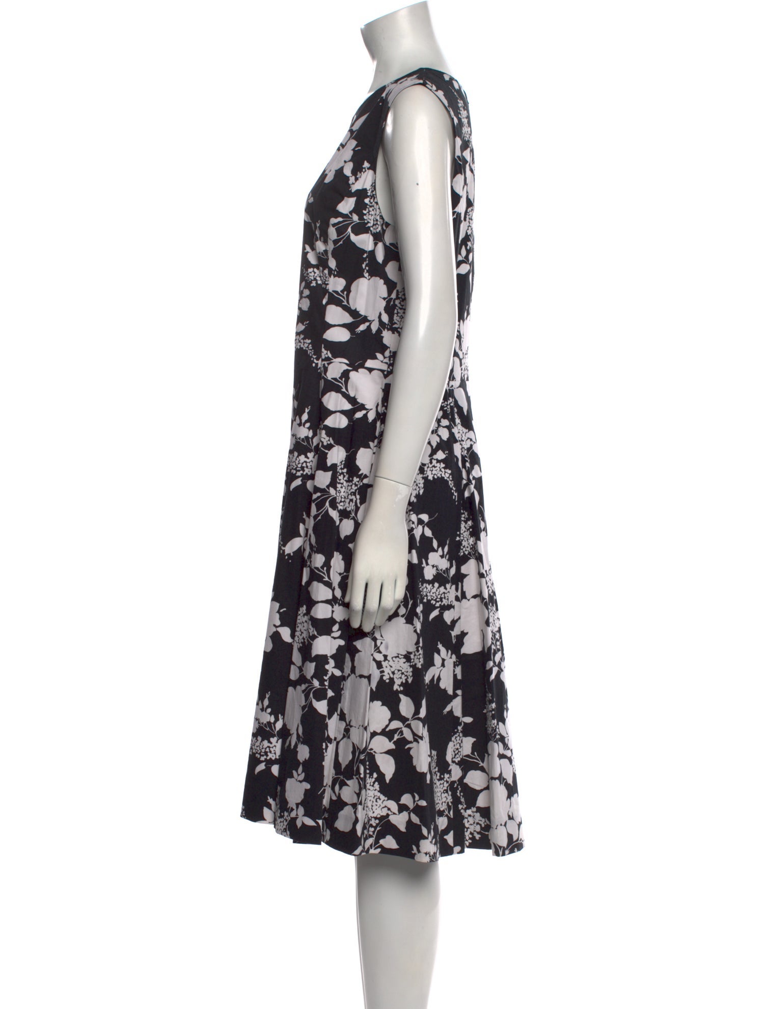 Oscar de la Renta Floral Print Knee-Length Dress