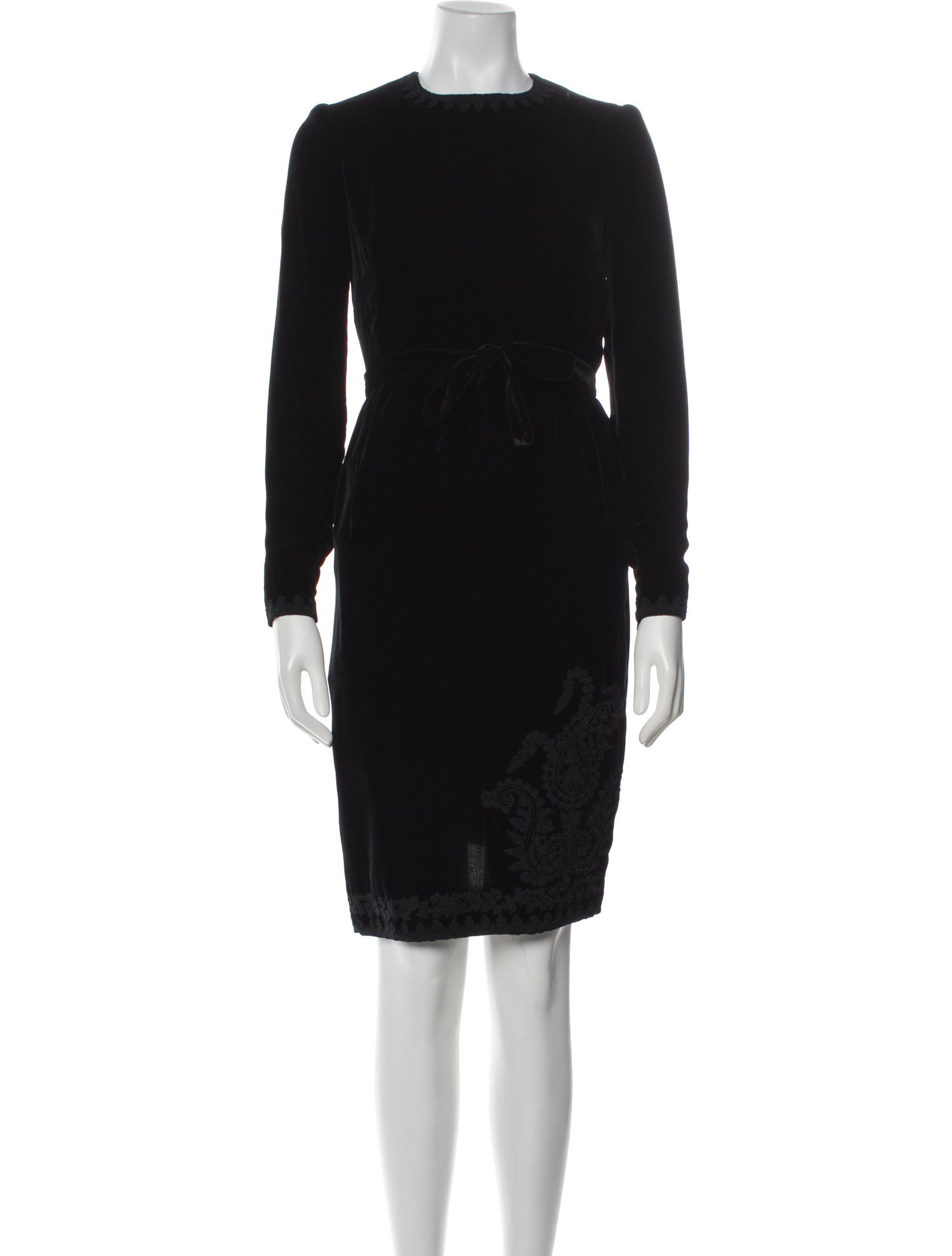 Oscar de la Renta Crew Neck Knee-Length Dress