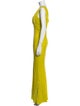 Oscar de la Renta V-Neck Long Dress