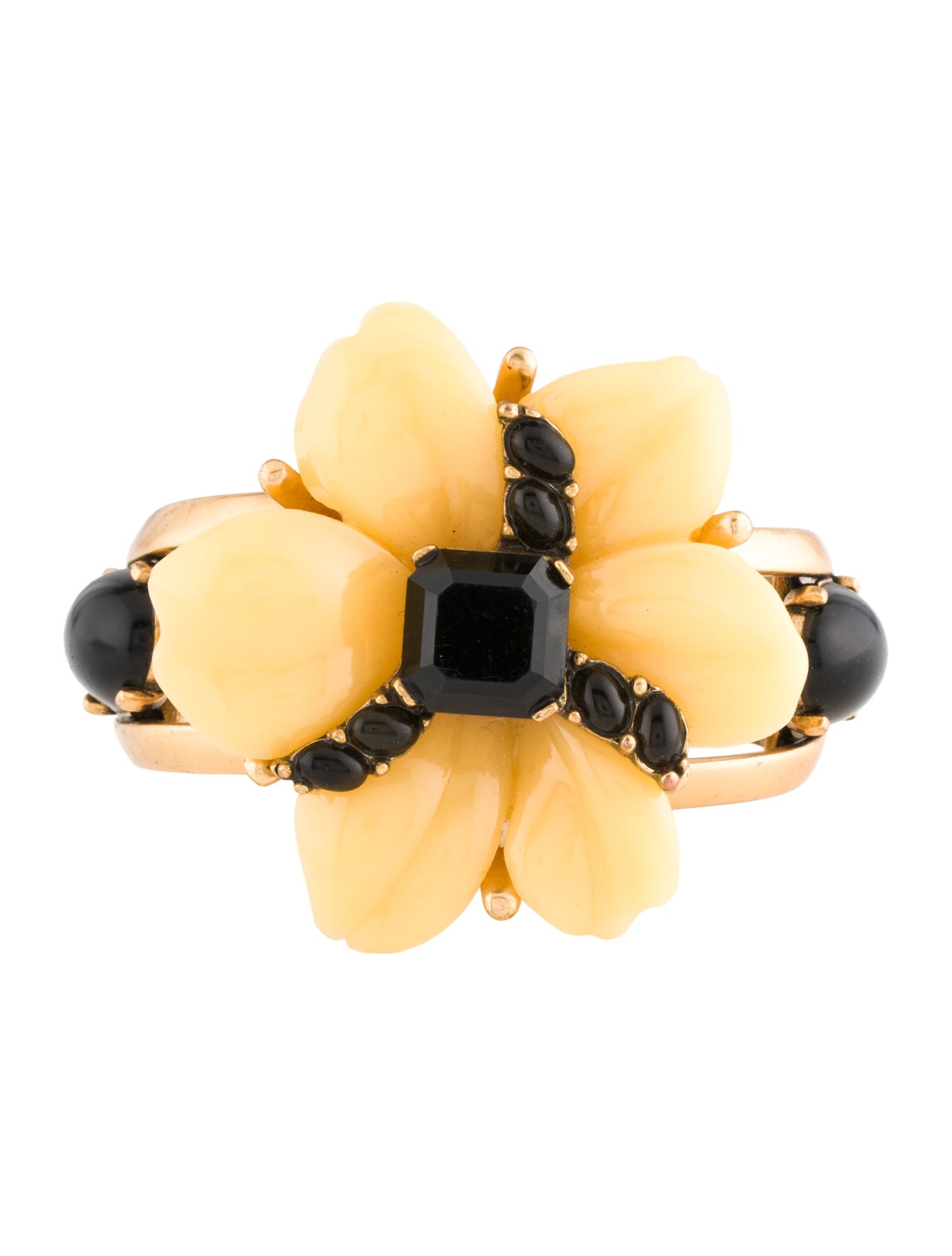 Oscar de la Renta Crystal & Resin Cuff Bracelet