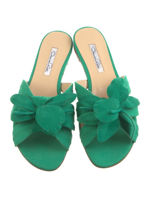 Oscar de la Renta Suede Slides