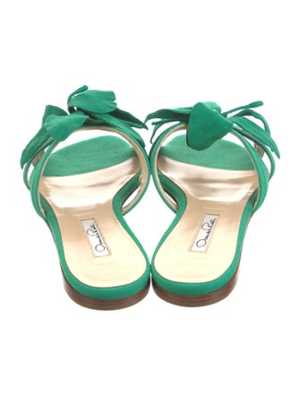Oscar de la Renta Suede Slides