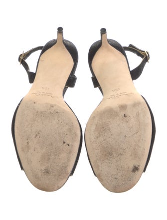 Oscar de la Renta Suede Bow Accents Slingback Pumps