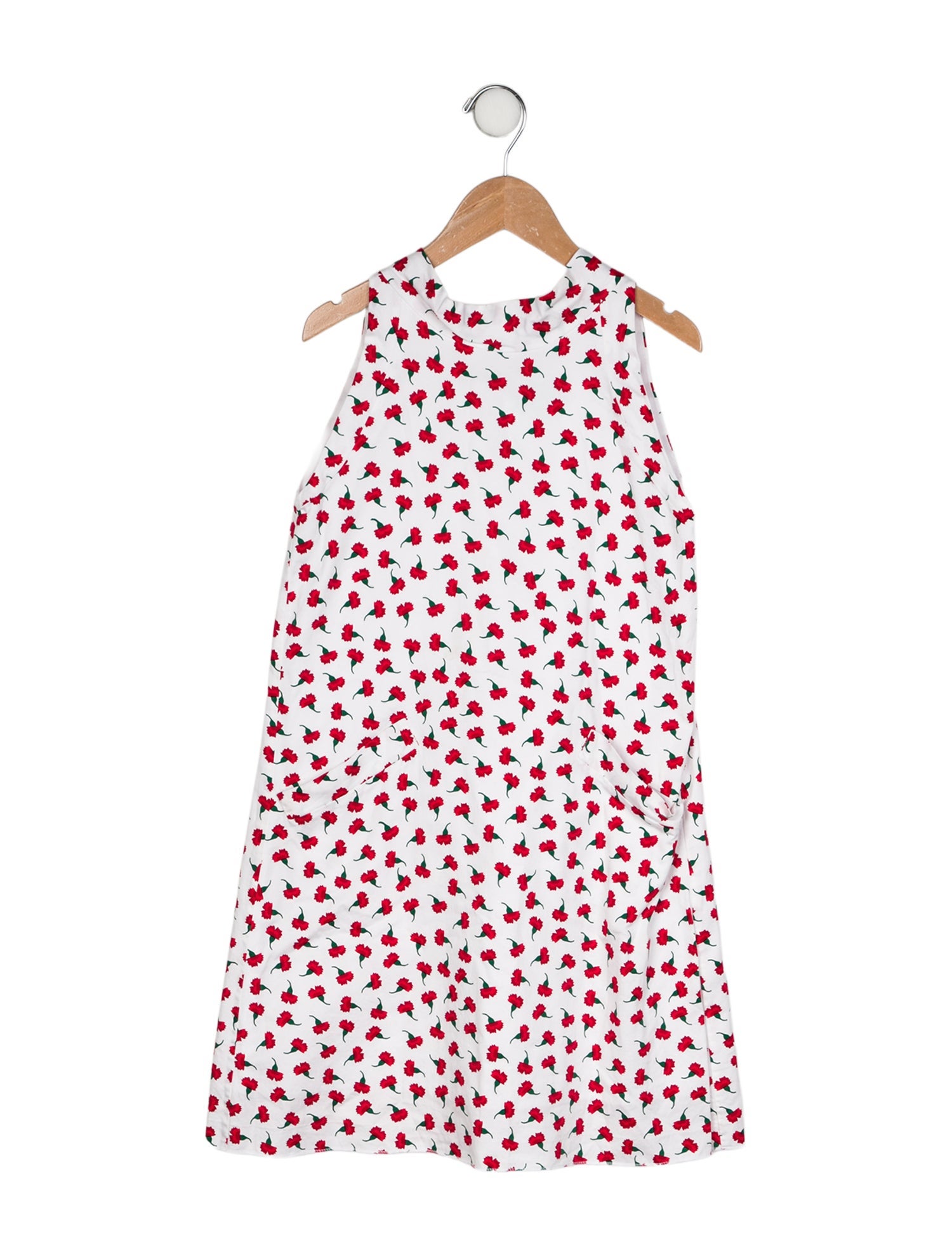 Oscar de la Renta Girls' Pattern Printed Sleeveless Dress