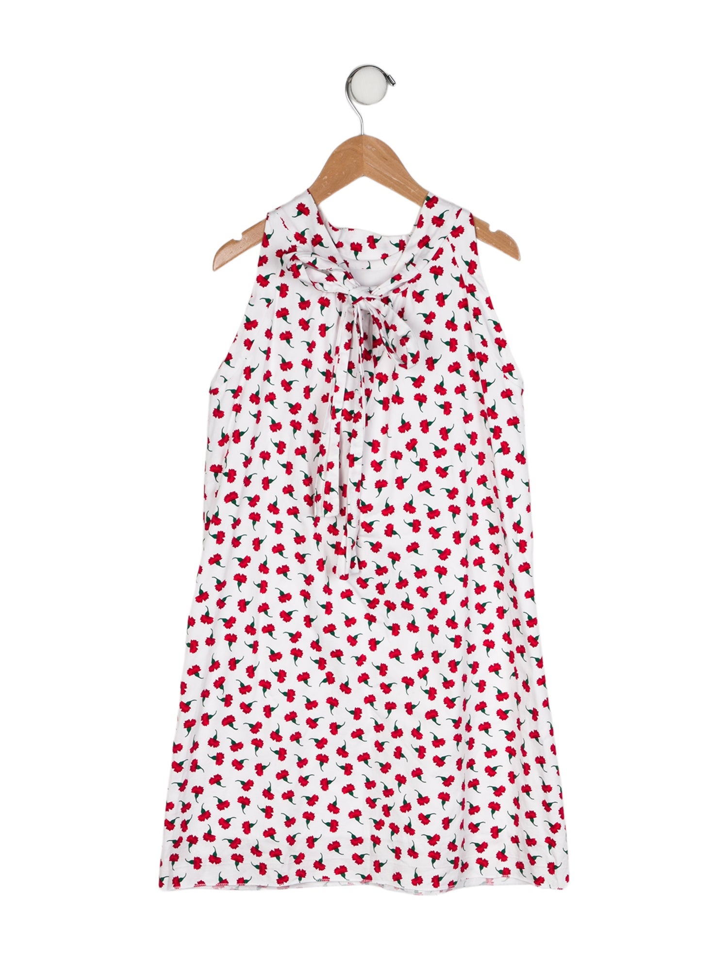 Oscar de la Renta Girls' Pattern Printed Sleeveless Dress