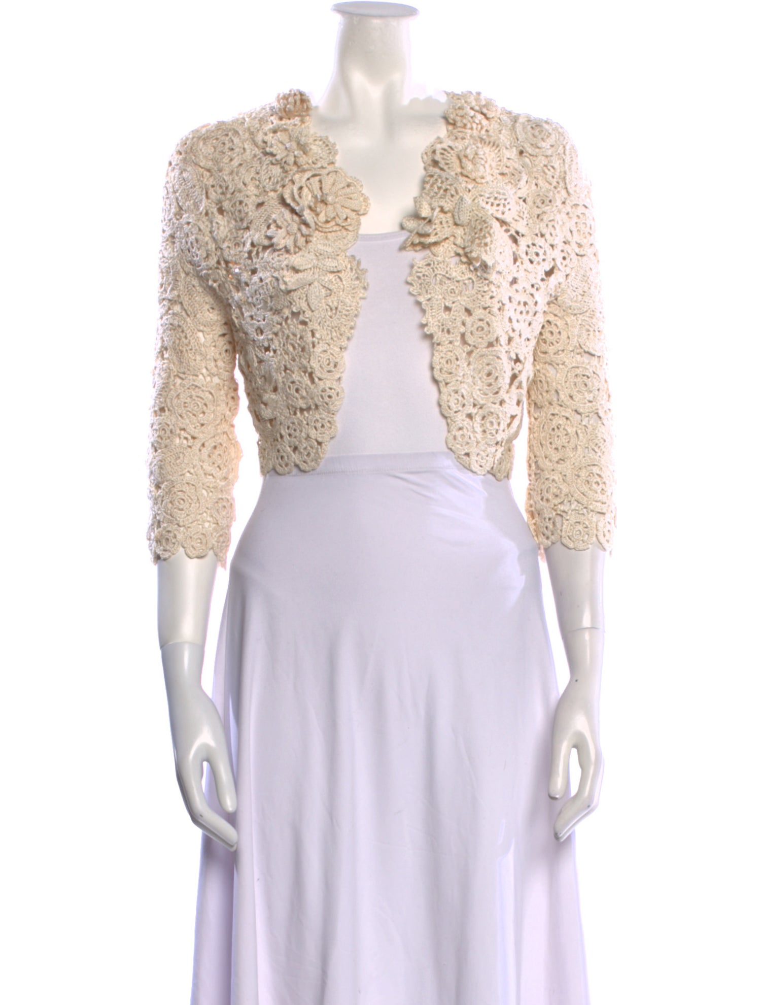 Oscar de la Renta Silk Open Front Sweater w/ Tags