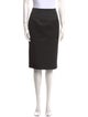 Oscar de la Renta Wool Knee-Length Skirt