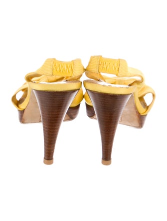 Oscar de la Renta Canvas Slingback Pumps