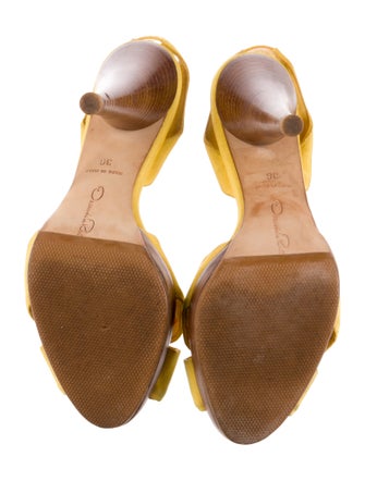 Oscar de la Renta Canvas Slingback Pumps