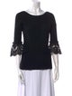 Oscar de la Renta Merino Wool Scoop Neck Sweater