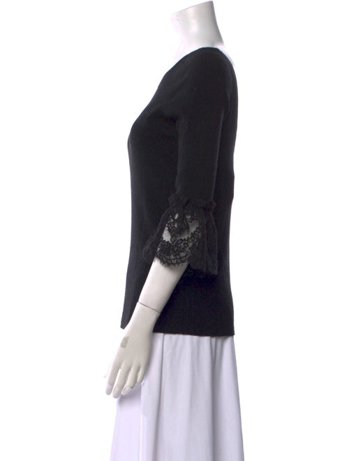 Oscar de la Renta Merino Wool Scoop Neck Sweater