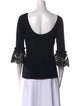 Oscar de la Renta Merino Wool Scoop Neck Sweater
