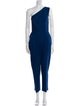 Oscar de la Renta Wool One-Shoulder Jumpsuit