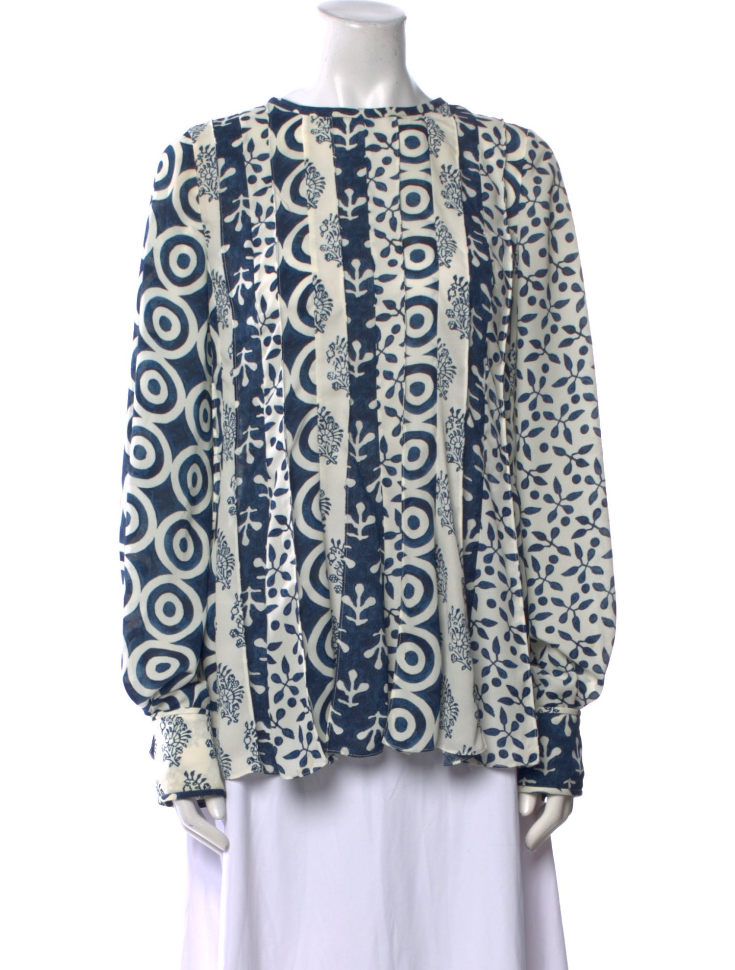 Oscar de la Renta Printed Scoop Neck Tunic
