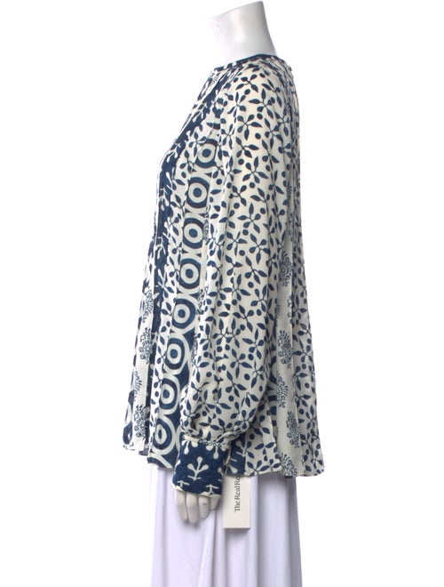 Oscar de la Renta Printed Scoop Neck Tunic