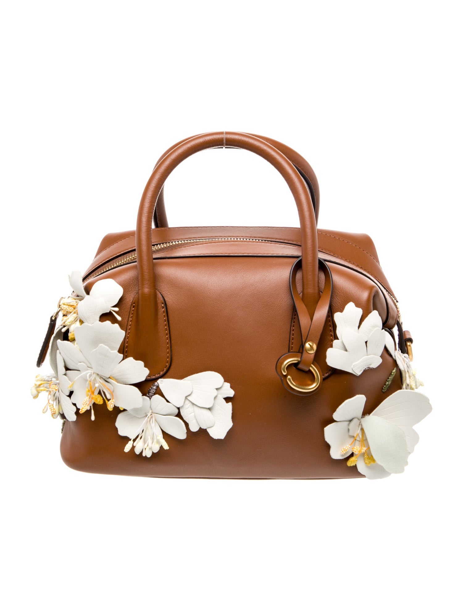 Oscar de la Renta Leather Top Handle Bag