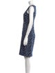 Oscar de la Renta Polka Dot Print Knee-Length Dress
