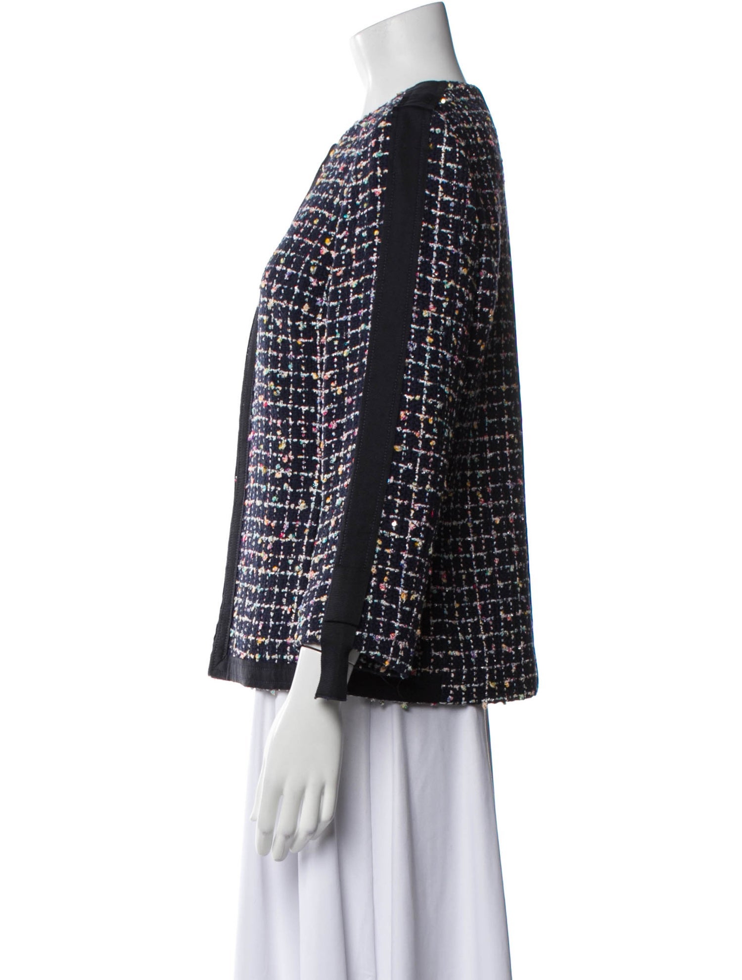 Oscar de la Renta Virgin Wool Tweed Pattern Evening Jacket