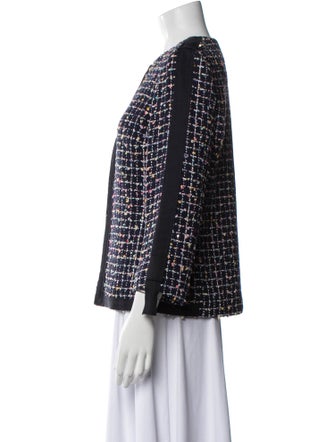 Oscar de la Renta Virgin Wool Tweed Pattern Evening Jacket