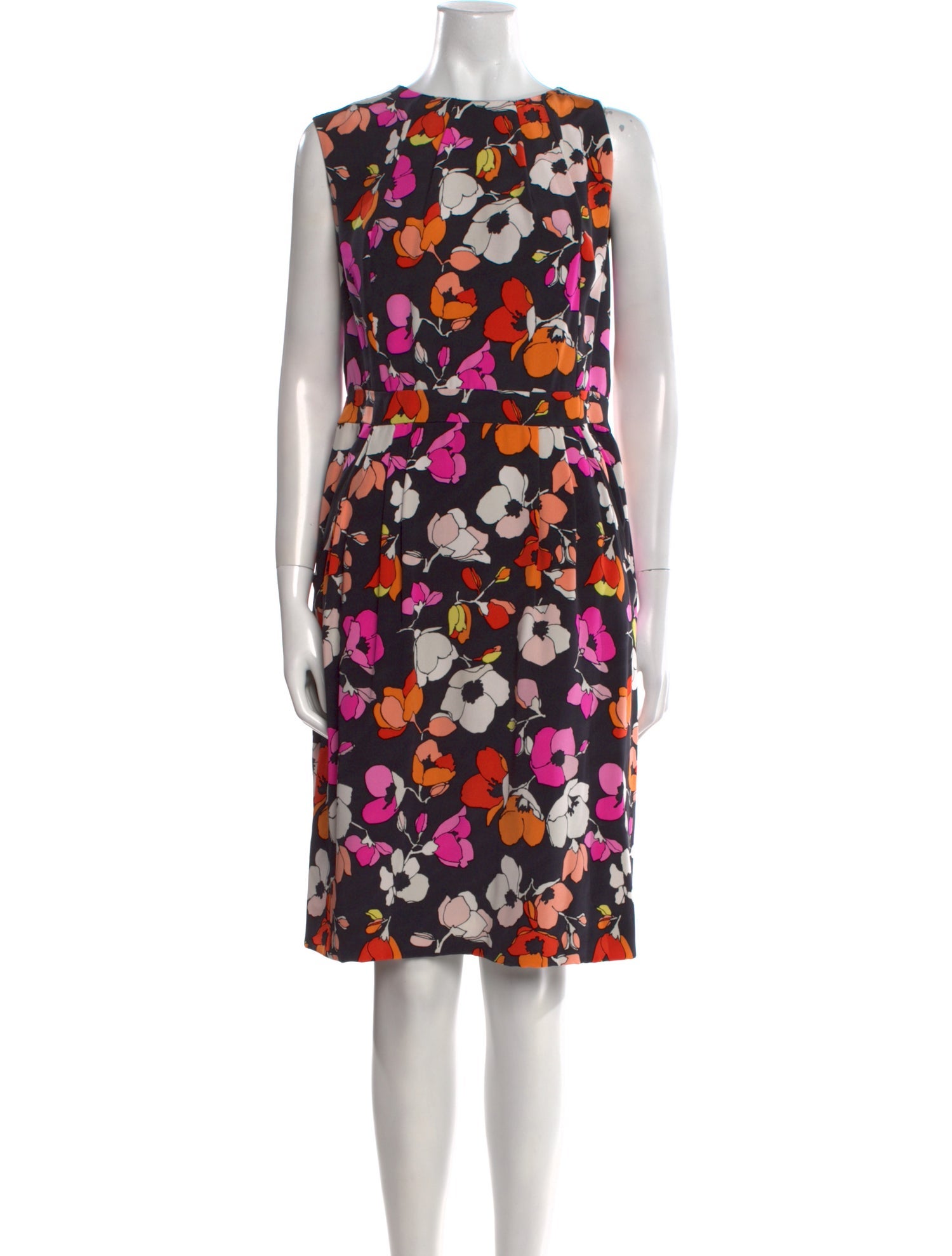 Oscar de la Renta Silk Knee-Length Dress