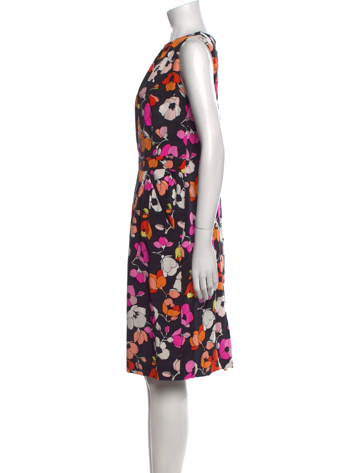 Oscar de la Renta Silk Knee-Length Dress