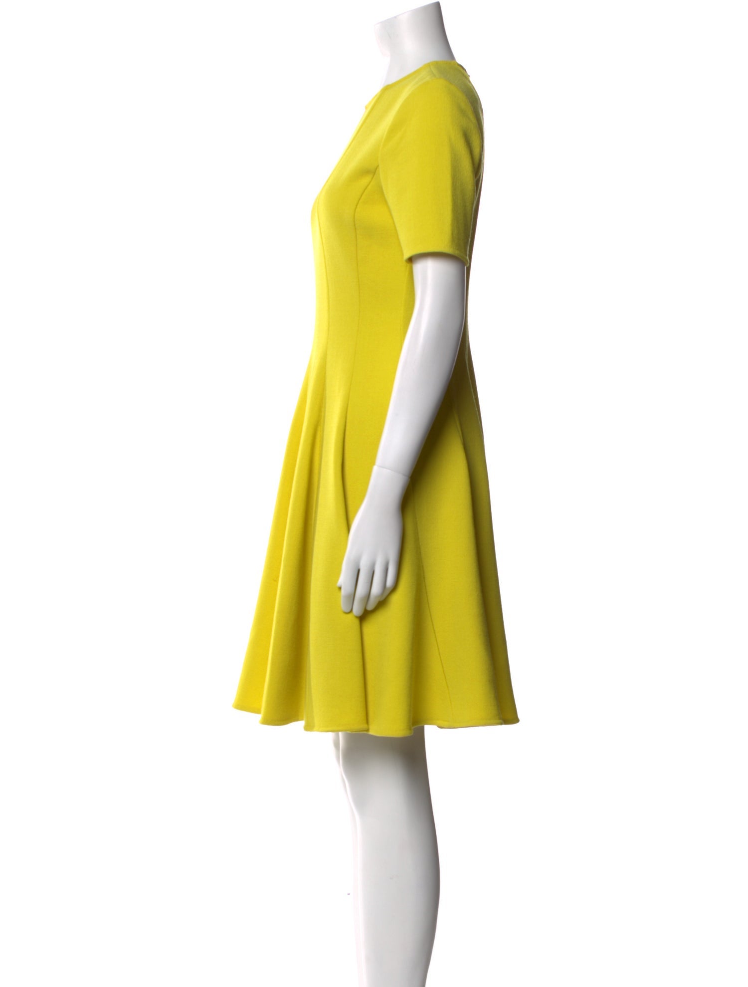 Oscar de la Renta Virgin Wool Knee-Length Dress