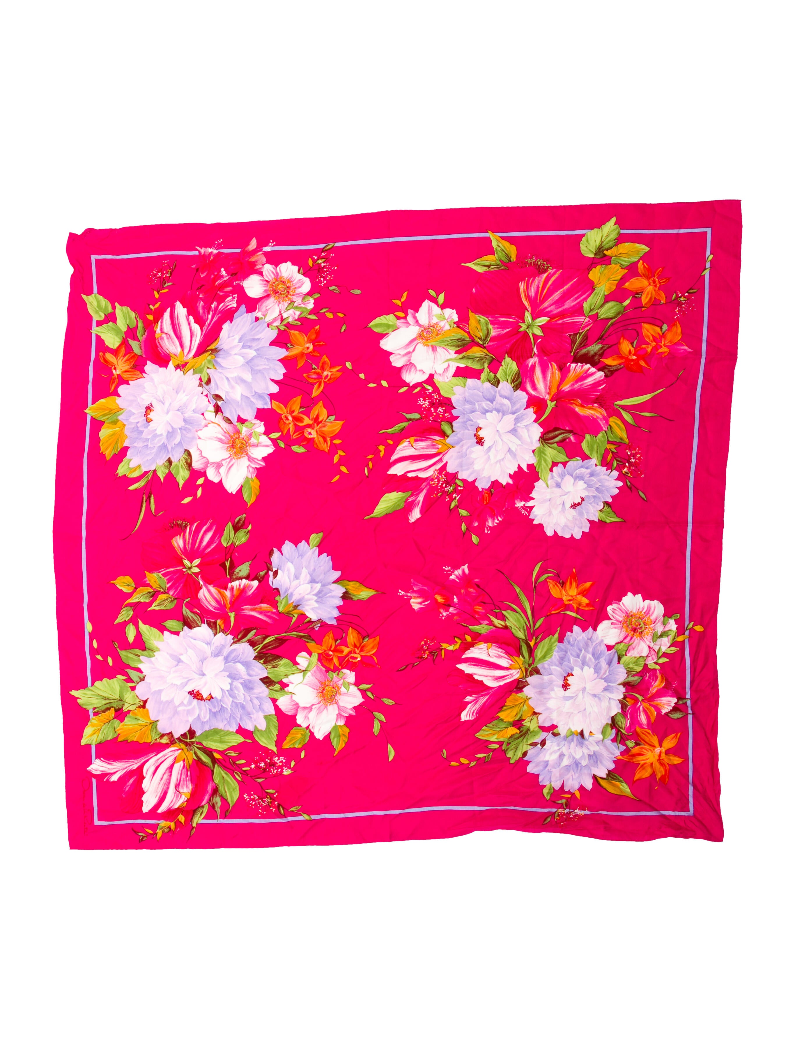 Oscar de la Renta Silk Printed Scarf