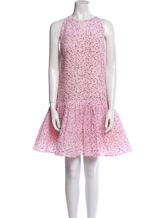Oscar de la Renta Printed Mini Dress