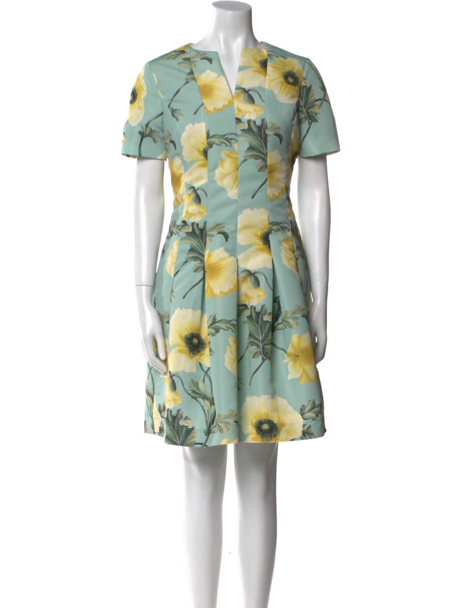 Oscar de la Renta Floral Print Mini Dress