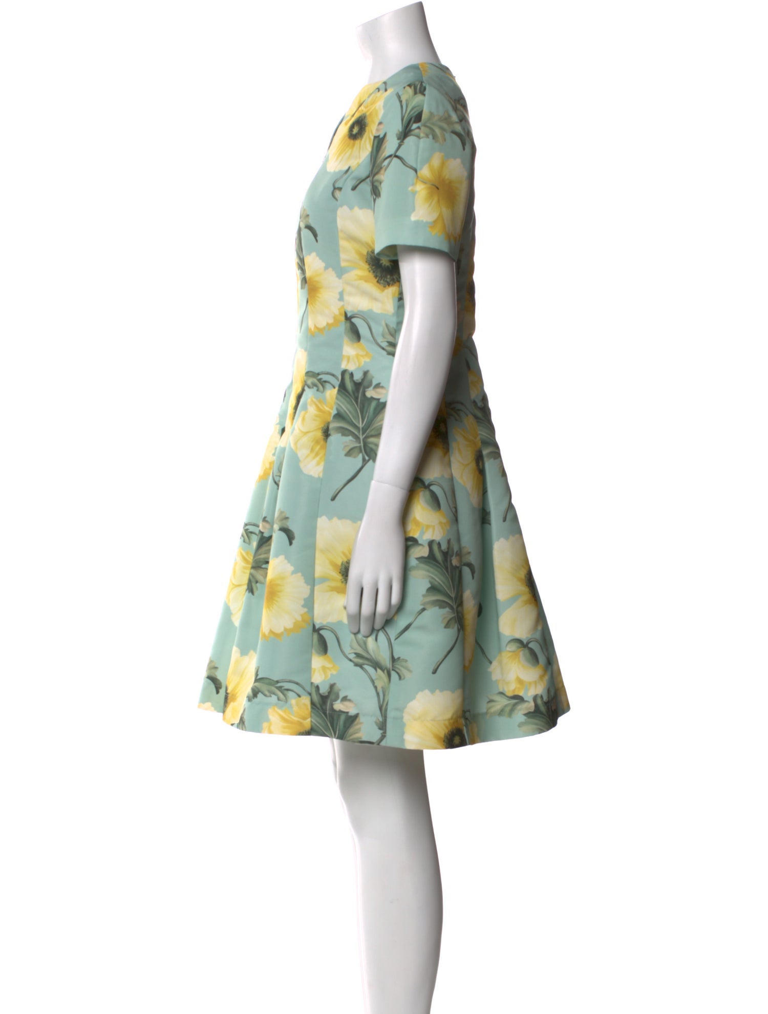 Oscar de la Renta Floral Print Mini Dress