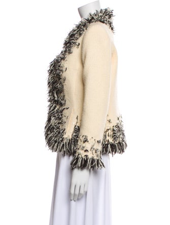 Oscar de la Renta Wool Tweed Pattern Evening Jacket