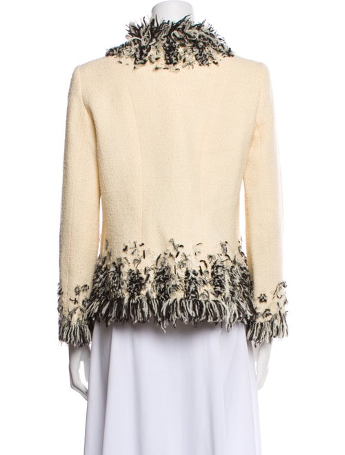 Oscar de la Renta Wool Tweed Pattern Evening Jacket