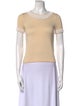 Oscar de la Renta Cashmere Bateau Neckline Top