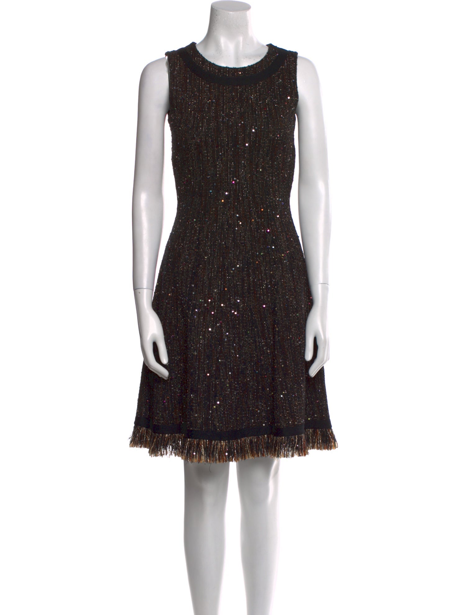 Oscar de la Renta Crew Neck Long Dress