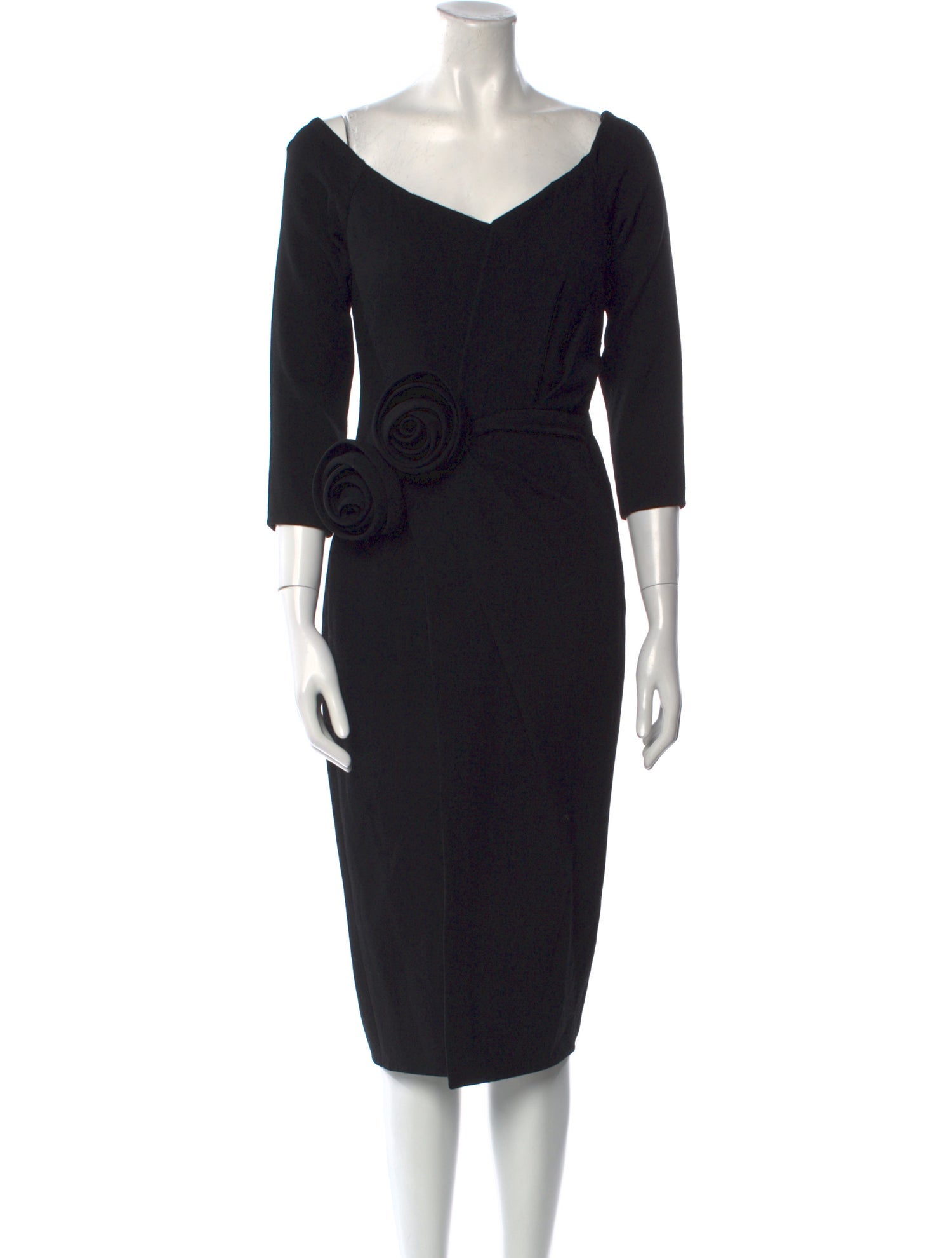 Oscar de la Renta Wool Knee-Length Dress