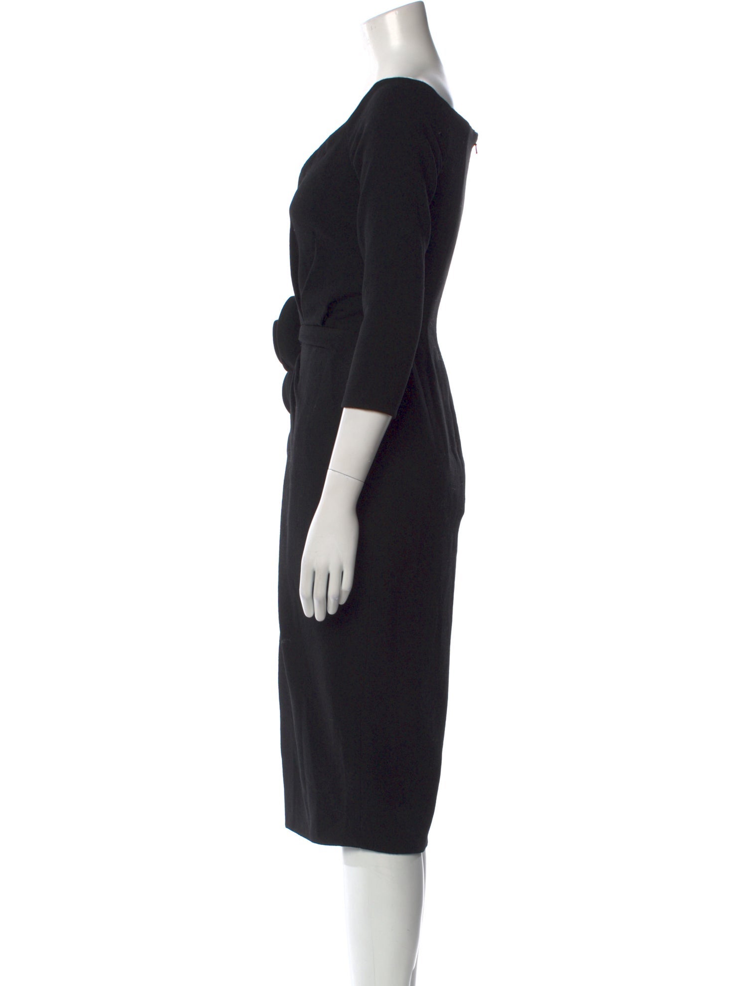 Oscar de la Renta Wool Knee-Length Dress