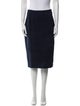 Oscar de la Renta Suede Knee-Length Skirt