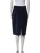 Oscar de la Renta Suede Knee-Length Skirt