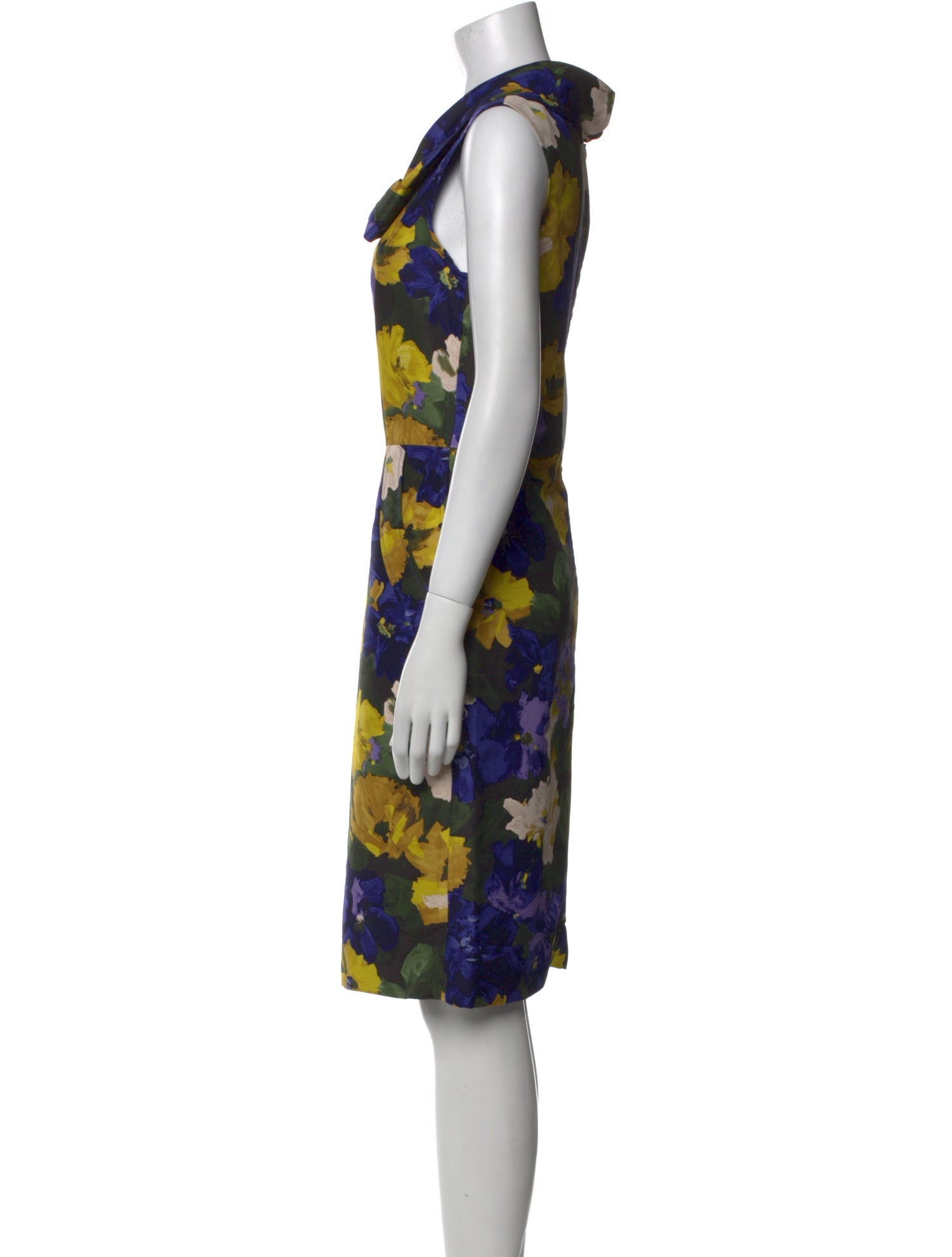 Oscar de la Renta Silk Midi Length Dress
