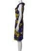 Oscar de la Renta Silk Midi Length Dress