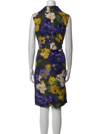 Oscar de la Renta Silk Midi Length Dress